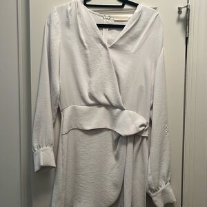 Ramy Brook New York Long Sleeve White Miki Dress size 8